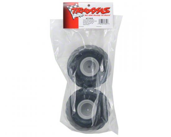 Traxxas Tires wheels assembled (grey wheels (dual profile 1.5 outer and 2.2 inner) dual profile tires) (2)