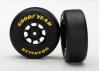 Traxxas Tires and wheels assembled glued (8-spoke wheels black 1.9 Goodyear Wrangler tires) (2)