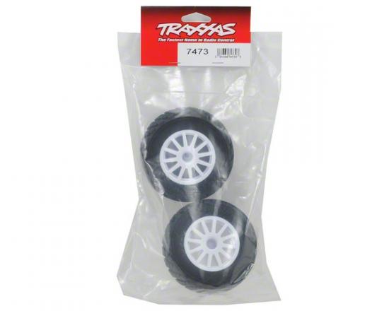 Traxxas Tires wheels assembled glued (White wheels BFGoodrich Rally gravel pattern tires foam inserts) (2) (TSM rated)