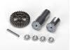 Traxxas Gear set differential metal (output gears (2)/ spider gears (4)/ ring gear 35T (1)/ 2x14.8mm pin (1)