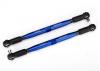 Traxxas Toe links X-MAXX (TUBES blue-anodized 7075-T6 Aluminium stronger than titanium) (157mm) (2)/ rod ends assembled with steel hollow balls (4)/ Aluminium wrench 10mm (1)