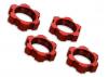 Traxxas X-MAXX Wheel nuts splined 17mm serrated (red-anodized) (4)