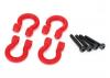 Traxxas Bumper D-rings red (front or rear)/ 2.0x12 CS (4) ** CLEARANCE **