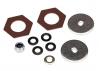 Traxxas Rebuild kit slipper clutch (steel disc (2)/ friction insert (2)/ 4.0mm NL (1)/ spring washers (2)