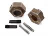 Traxxas Wheel hubs 12mm hex (2)/ stub axle pins (2) (steel) (fits TRX-4)
