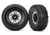 Traxxas Tires and wheels assembled glued (TRX-4 satin beadlock wheels Canyon Trail 1.9 tires) (2)