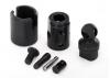 Traxxas Output drive transmission or differential (pin retainer (1)/ drive cup (1)/ drive ball (1)/ drive pin (1)/ 3x11 screw pin (1)/ cross pin (black) (1) 3x6 BCS with threadlock (1)