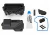 Traxxas Box receiver (sealed) (steering servo mount)/ receiver cover/ access plug/ foam pads/ silicone grease/ 2.5x10 CS (3)