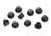 Traxxas M4 Flanged Nylon Locking Nuts - Serrated Black Steel (10)