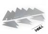 Traxxas Tube chassis inner panels (silver Aluminium) (front (2)/ wheel well (4)/ middle (4)/ rear (2)