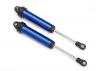Traxxas Shocks GTR 134mm Aluminium (blue-anodized) (fully assembled w/o springs) (front no threads) (2)