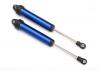 Traxxas Shocks GTR 160mm Aluminium (blue-anodized) (fully assembled w/o springs) (rear no threads) (2)