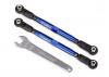Traxxas Toe links front Unlimited Desert Racer (TUBES blue-anodized 7075-T6 Aluminium stronger than titanium) (102mm) (2) (assembled with rod ends and hollow balls)/ Aluminium wrench 7mm (1)