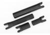 Traxxas Half shafts center (internal splined (2)/ external splined (2) (plastic parts only)