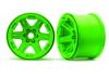 Traxxas Wheels 3.8 (green) (2) (17mm splined)
