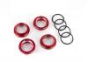 Traxxas Spring retainer (adjuster) red-anodized Aluminium GT-MAXX Shocks (4) (assembled with o-ring)