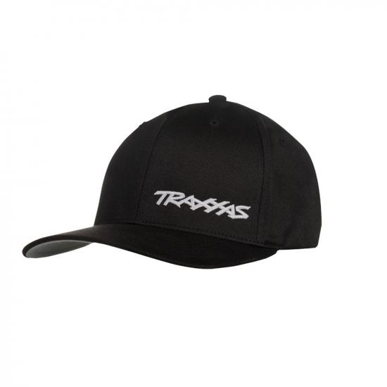 Traxxas Flex Hat Curve Bill Black / White L / XL Traxxas Logo