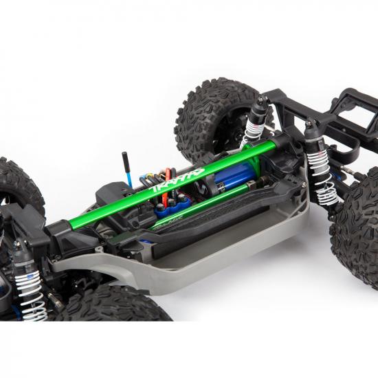 Traxxas Chassis Brace Kit, Green (fits Rustler 4X4 and Slash 4X4 equipped with Low-CG chassis)