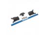 Traxxas Chassis Brace Kit, Blue (fits Rustler 4X4 and Slash 4X4 equipped with Low-CG chassis)