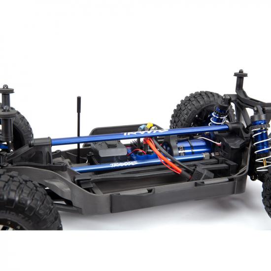 Traxxas Chassis Brace Kit, Blue (fits Rustler 4X4 and Slash 4X4 equipped with Low-CG chassis)