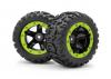 Blackzon Slayer Wheels and Tyres (Black/Green) (2)