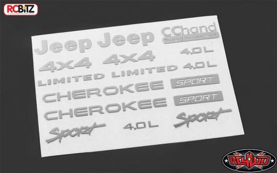 RC4WD Metal Emblem Set for Axial SCX10 XJ (Silver)