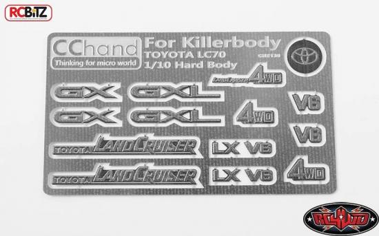 RC4WD Metal Emblems for Toyota Killerbody LC70