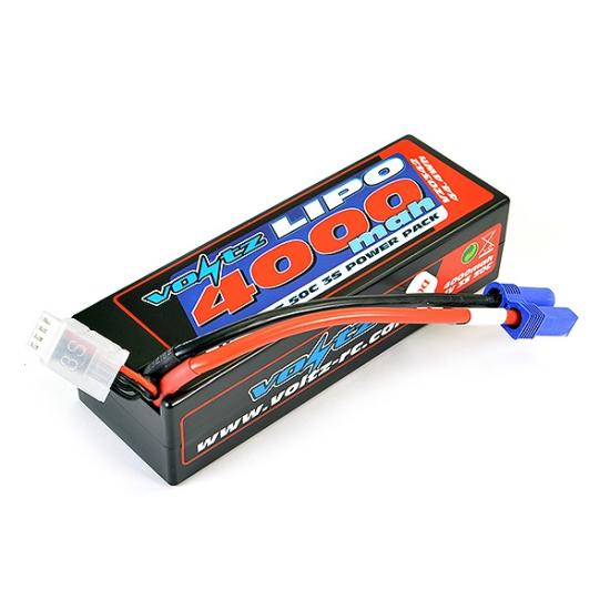 Voltz 4000mah Hard Case 3S 11.1V 50C LiPo - EC5