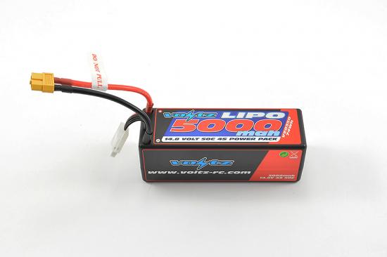 Voltz 5000Mah Hard Case 14.8V 50C LiPo Stick Pack XT60