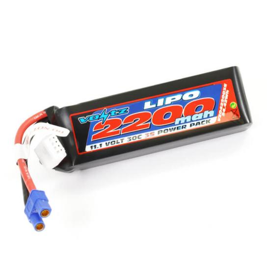 Voltz 2200mah 11.1V 3S 30C LiPo Battery - EC3