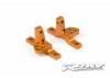 XRay T4 Aluminium Upper Clamp With Adj. Roll-Center (L+R) - Orange
