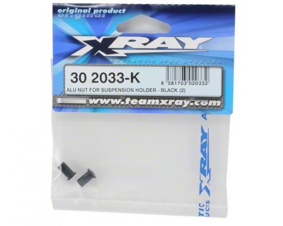 XRay Aluminium Nut For Susp. Holder - Black (2)