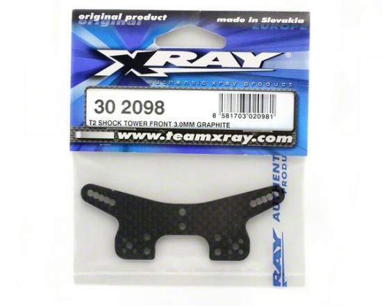 XRay T2 Shock Tower Front 3.0mm Graphite