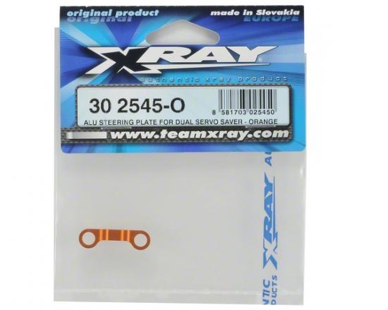 XRay Aluminium Steering Plate For Dual Servo Saver - Orange