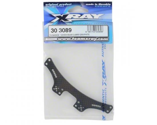 XRay T3 Shock Tower Rear 3.0mm Graphite