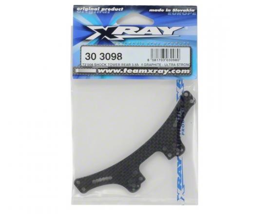 XRay T2 008 Shock Tower Rear 3.5mm Graphite - Ultra Strong