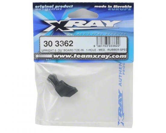 XRay Composite Upright 0 Deg Outboard Toe-In - 1-Hole - Medium - Rubber-Spec
