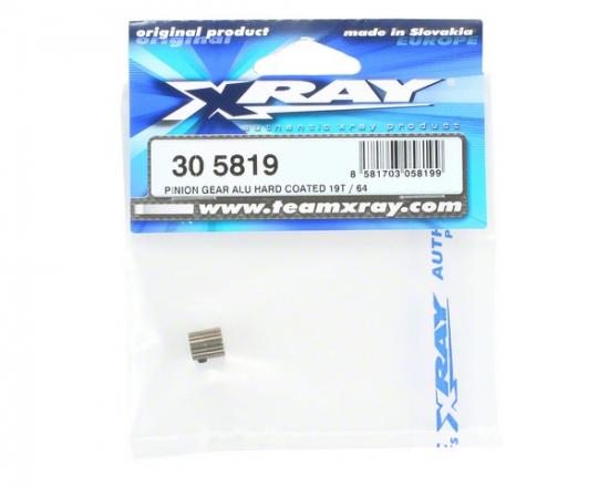 XRay Pinion Gear Aluminium Hard Coated 19T / 64