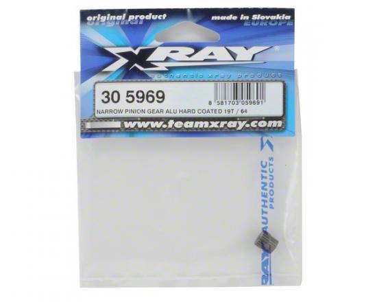 XRay Narrow Pinion Gear Aluminium Hard Coated 19T / 64