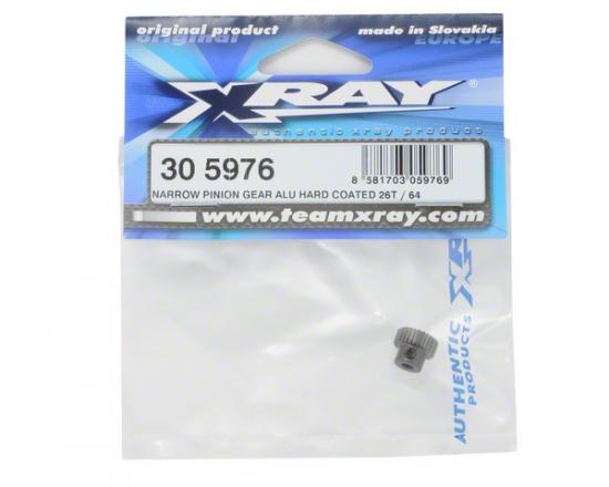 XRay Narrow Pinion Gear Aluminium Hard Coated 26T / 64