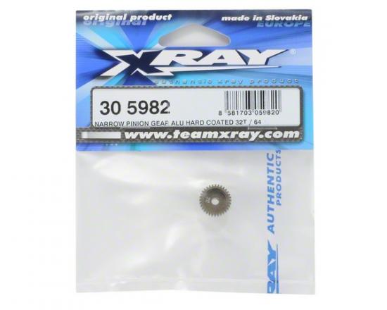 XRay Narrow Pinion Gear Aluminium Hard Coated 32T / 64