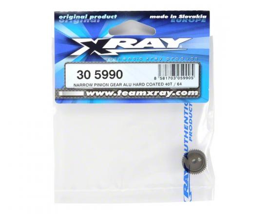 XRay Narrow Pinion Gear Aluminium Hard Coated 40T / 64
