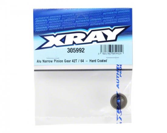 XRay Narrow Pinion Gear Aluminium Hard Coated 42T / 64