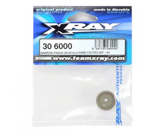 XRay Narrow Pinion Gear Aluminium Hard Coated 50T / 64