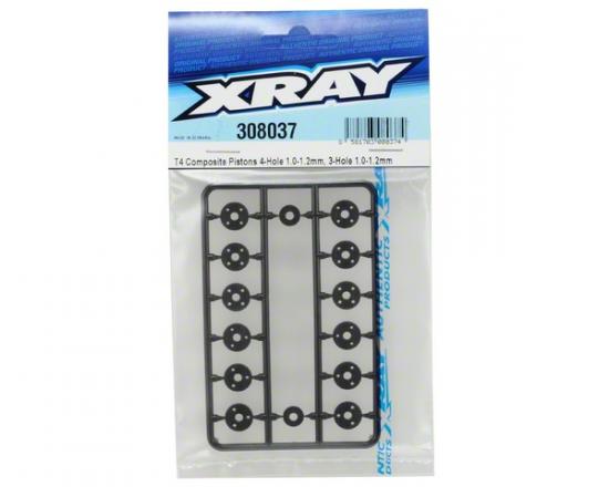 XRay T4 Composite Pistons 4-Hole 1.0-1.2mm, 3-Hole 1.0-1.2mm