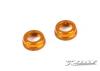 XRay T4 Aluminium Shock Cap-Nut With Vent Hole - Orange (2)