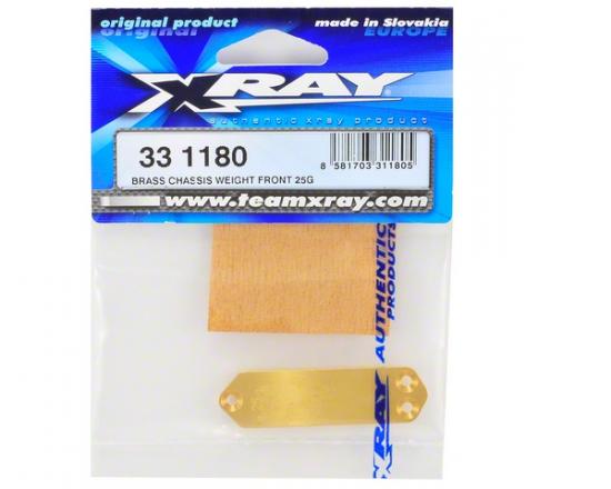 XRay NT1 Brass Chassis Weight Front 25G