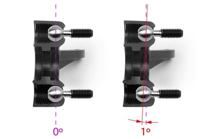 XRay Composite Steering Block 1 Deg King-Pin Right
