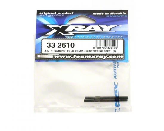 XRay Adj. Turnbuckle L/R 45 mm - Hudy Spring Steel (2)