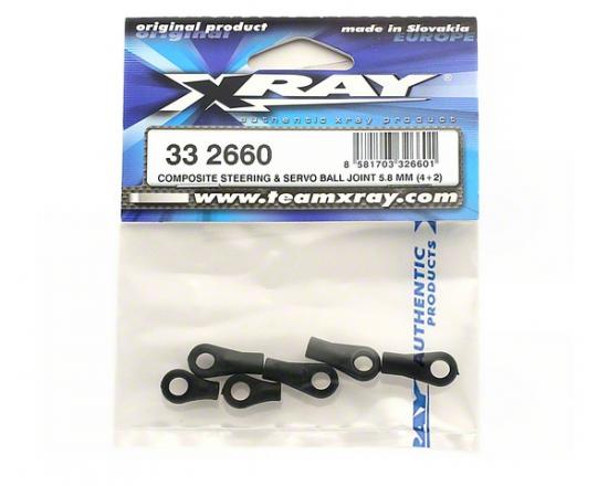 XRay Composite Steering + Servo Ball Joint 5.8 mm (4+2)